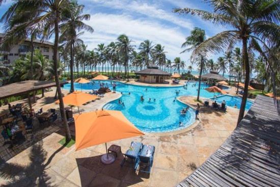 Apartamento Resort Ao Lado Do Parque Aquatico Porto Das Dunas - Pe Na Areia- Terreo 阿奎拉兹 外观 照片